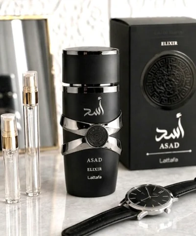 دکانت اسد الکسیر لطافه (Lattafa Asad Elixir) 5ml و 10ml اصل